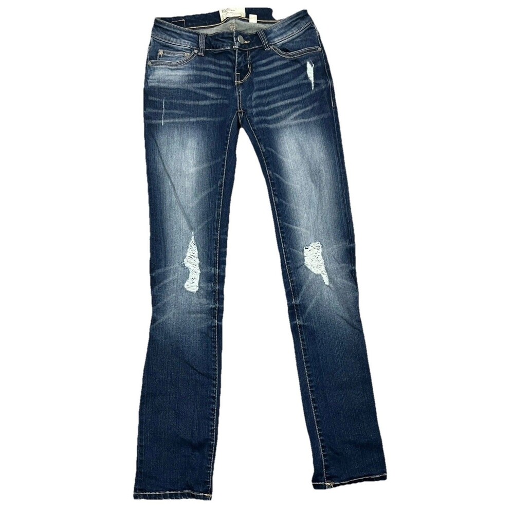 BKE Buckle Jeans‎ Y2K Distress Ripped Straight Low Rise 24 Western Boho Festival